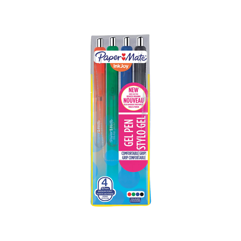 Długopisy żelowe PaperMate InkJoy Gel Pen, 4 kolory